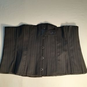 Pinstripe underbust corset